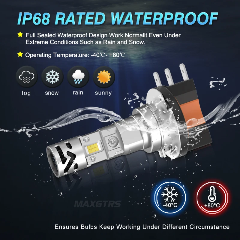 ƿ ޸  ٰ  ְ , 2X H15 LED ,  , 72W, 18000LM CSP ڵ 