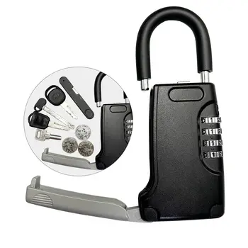 Portable Key Storage Metal Key Safe Box with Beam Resettable Lockbox Combination Lock Box for Home Realtors Vacation Rentals ﻿ 1