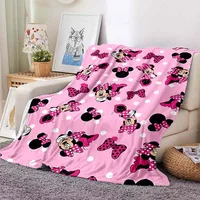 6 Sizes Warm Soft Disney Cute Minnie Custom Blanket Fluffy Children and Adults Sofa Plush Bedspread Throw Blanket for Sofa Bed 1
