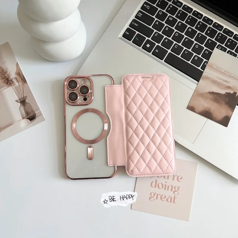 Capa De Couro Flip Para Iphone 11