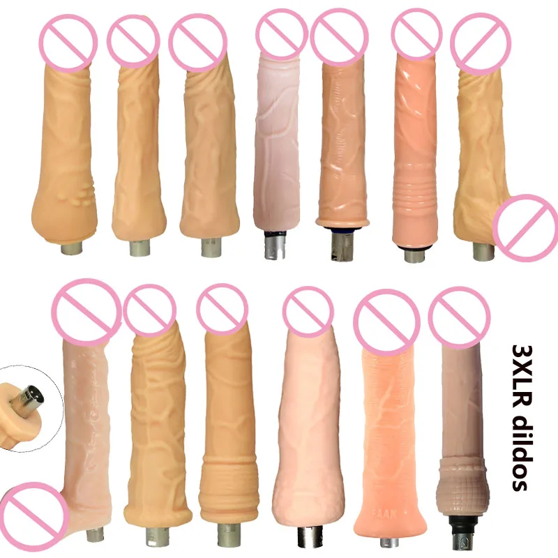 Silicone Dildos Sex Toys for Women Pleasure Sex Masturbation Machine Penis Attachments 3XLR Connector sex toy
