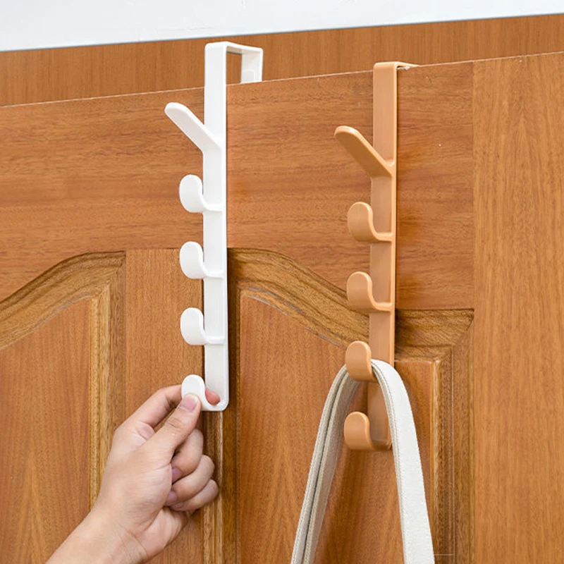 Maximize Your Space with 1pc Over The Door Hooks - 6 Hooks Space Aluminum  Door Hanger Wall Mounted Coat Rack for Hanging Clothes, Hats, and Towels!