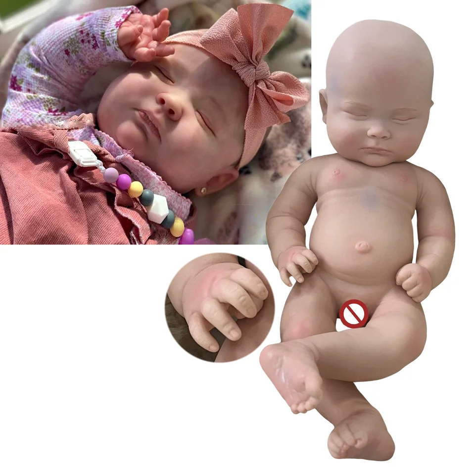 18 Inch Bebe Reborn Soft Solid Silicone Girl Full Body Handmade Bebe Real  Baby Pеборн девочка силикон Bebe Muñeca De Silicona - AliExpress