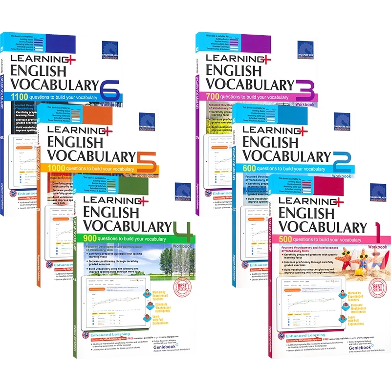 

SAP Learning English Vocabulary Primary School Learning Series for grades 1-6 in Singapore Livros Books