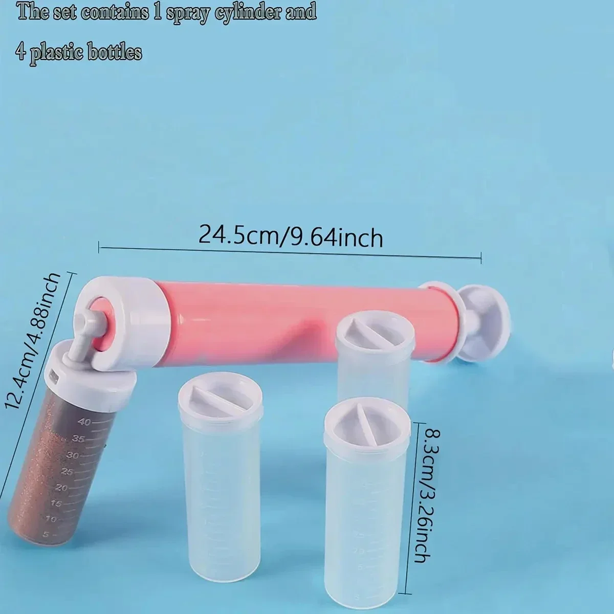 Baking Supplies Manual Spray Guns 1Set(5pcs)-Manual Airbrush Set for Cake Decorating Easy DIY Baking Tool for Decorating Cakes and Desserts