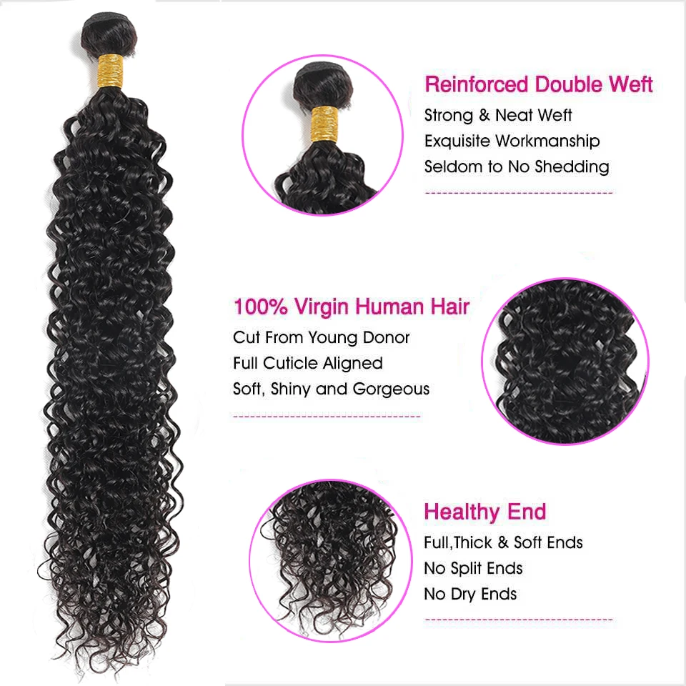 12A Malaysia Water Wave Bundles with 4X4 Lace Closure 100% Virgin Human Hair Weave Bundles With 13x4 Transparent Lace Frontal