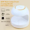 18W Nail Dryer Mini USB UV LED Lamp Nail Art White Egg Shape Design 120S Fast Drying Curing Light for Gel Polish Manicure Tools 3