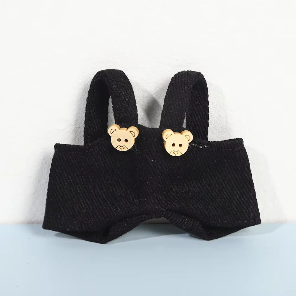 Bear Overalls for Plush Vinyl Face Doll - Cute Labubu Baby Doll Clothes Pendant Accessory
