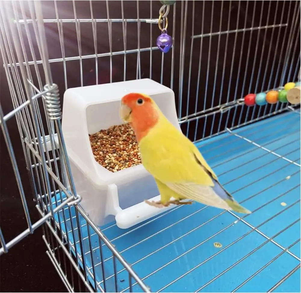 Bird Food Feeding Dish Set - Easy-Install Feeder Bowls