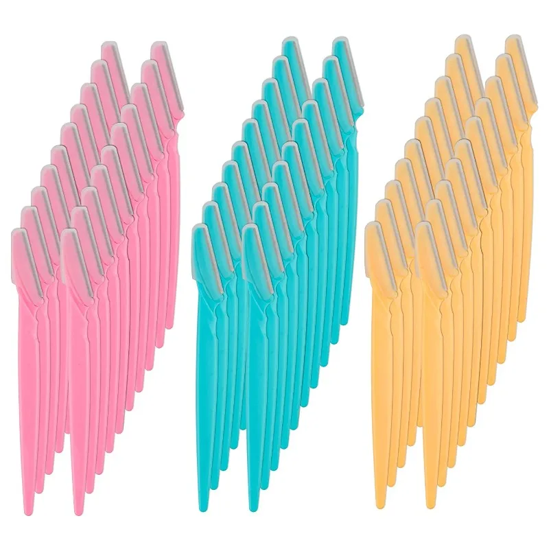 KSHBO 40Pcs Woman Makeup Portable Eyebrow Trimmer Blade Shaver Face Razor Eye Brow Epilation Hair Removal Cutters Safety Razor eyebrow trimmer set eyebrow trimmer eyebrow razor set eyebrow razor eyebrow trimmer blade face shaver