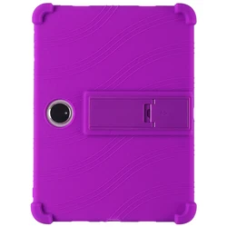 Versatile Shockproof Silicone Tablet Case with Adjustable Stand for OnePlus Pad Go 2023 (Purple)