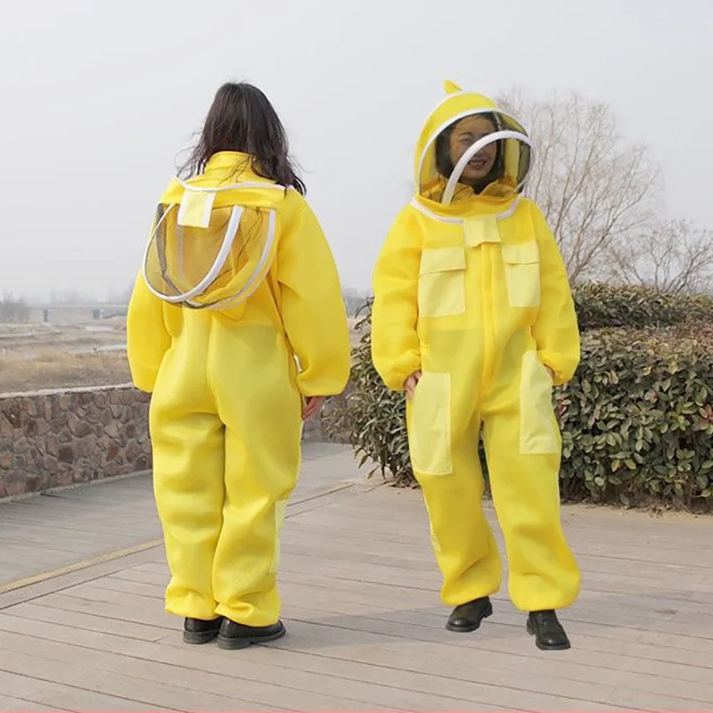 Beekeeping Suit Beekeeping Clothing Beekeeping Suit Yellow Blue Bee Clothing 3D Breathable Beekeepers Costume Honey Equipment Tools Supplies Gardening Overalls