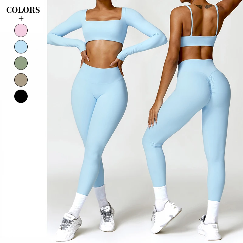 

High Quality 2 piece Women's Fitness Gym overalls Yoga Clothes Woman Summer Sports Bra Push Up Tights Yoga Shorts Sets Leggings