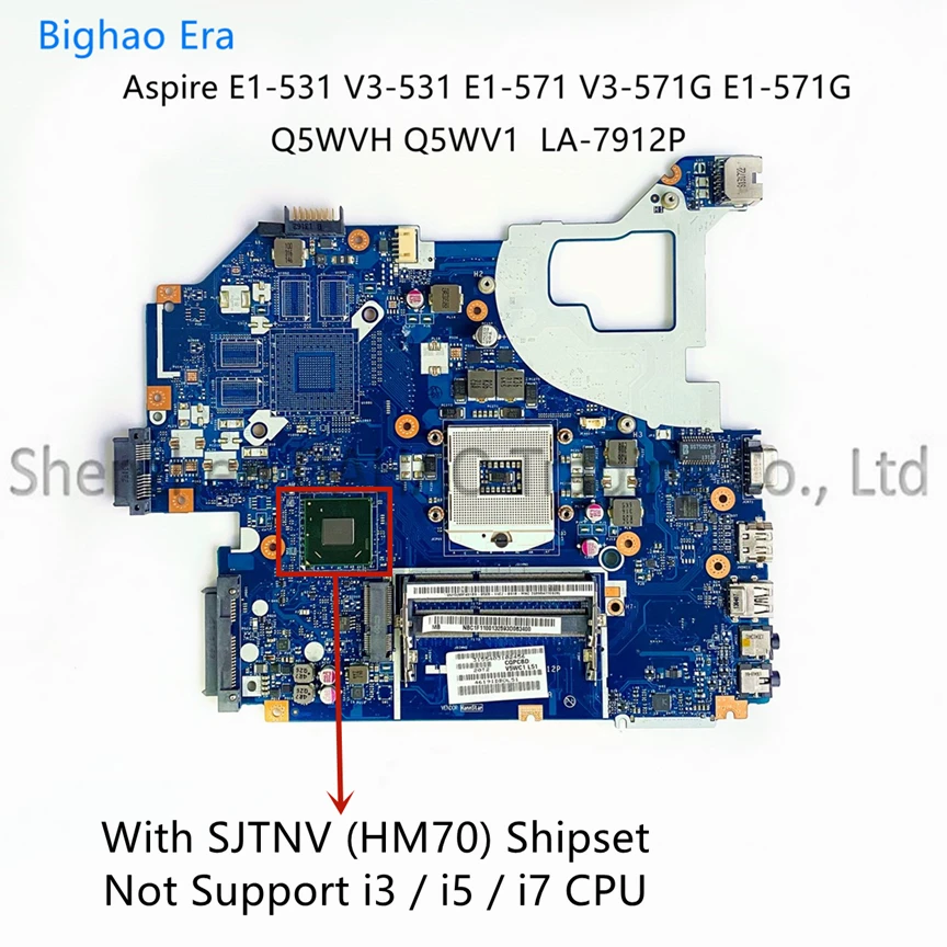Placa-mãe Portátil para Acer Aspire V3571 E1-571g E1-571 E1-531 Q5wvh La7912p mb Hm70 Chipconjunto Hm77 100 Totalmente Testado - Imagem 4