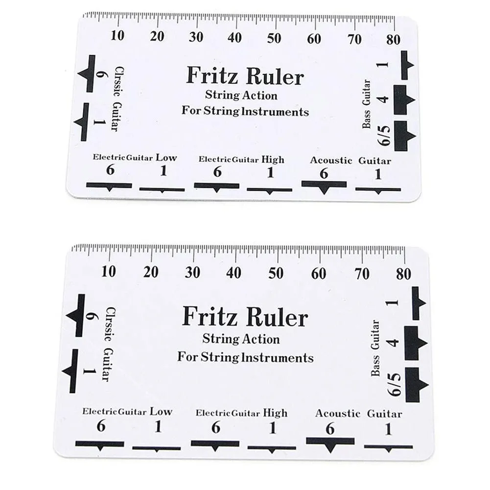 

1pc Guitar String Action Meter Ruler Measuring Tool Lightweight Double-sided Measurement For Guitar Bass Instrument Accessories