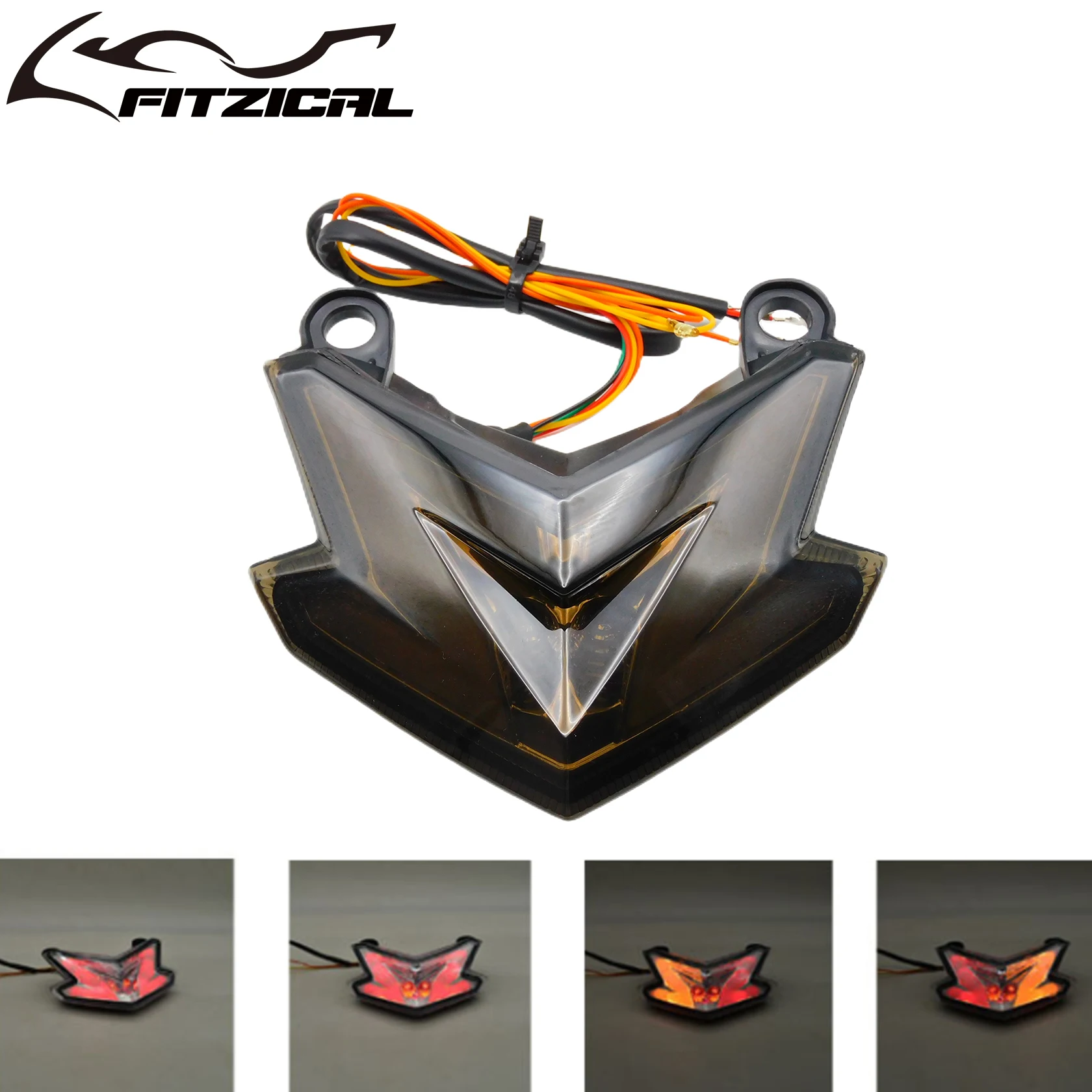 

Motorcycle LED Integrated Tail Light Taillight Stop Light Rear Lamp w/ Turn Signals For Kawasaki Z800 Ninja Z125 636 2013-2014