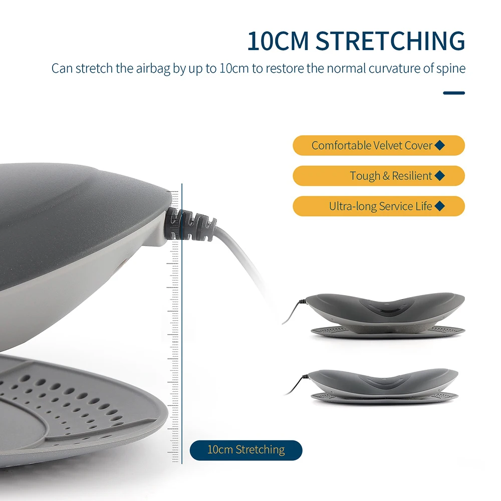 Elektrische Lendenwirbelsäule Traktion Vibration Massager Airbag Wirbelsäule Unterstützung Zurück Massage hine Taille maseador_voghion.com