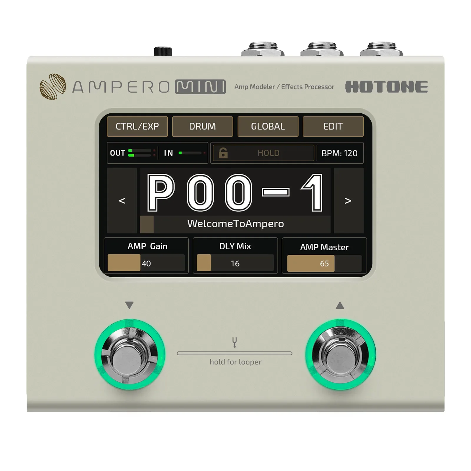 

Hotone Ampero Mini MP-50 Guitar Bass Amp Modeling Multi effects EU/US Power Adapter Stereo OTG USB Audio