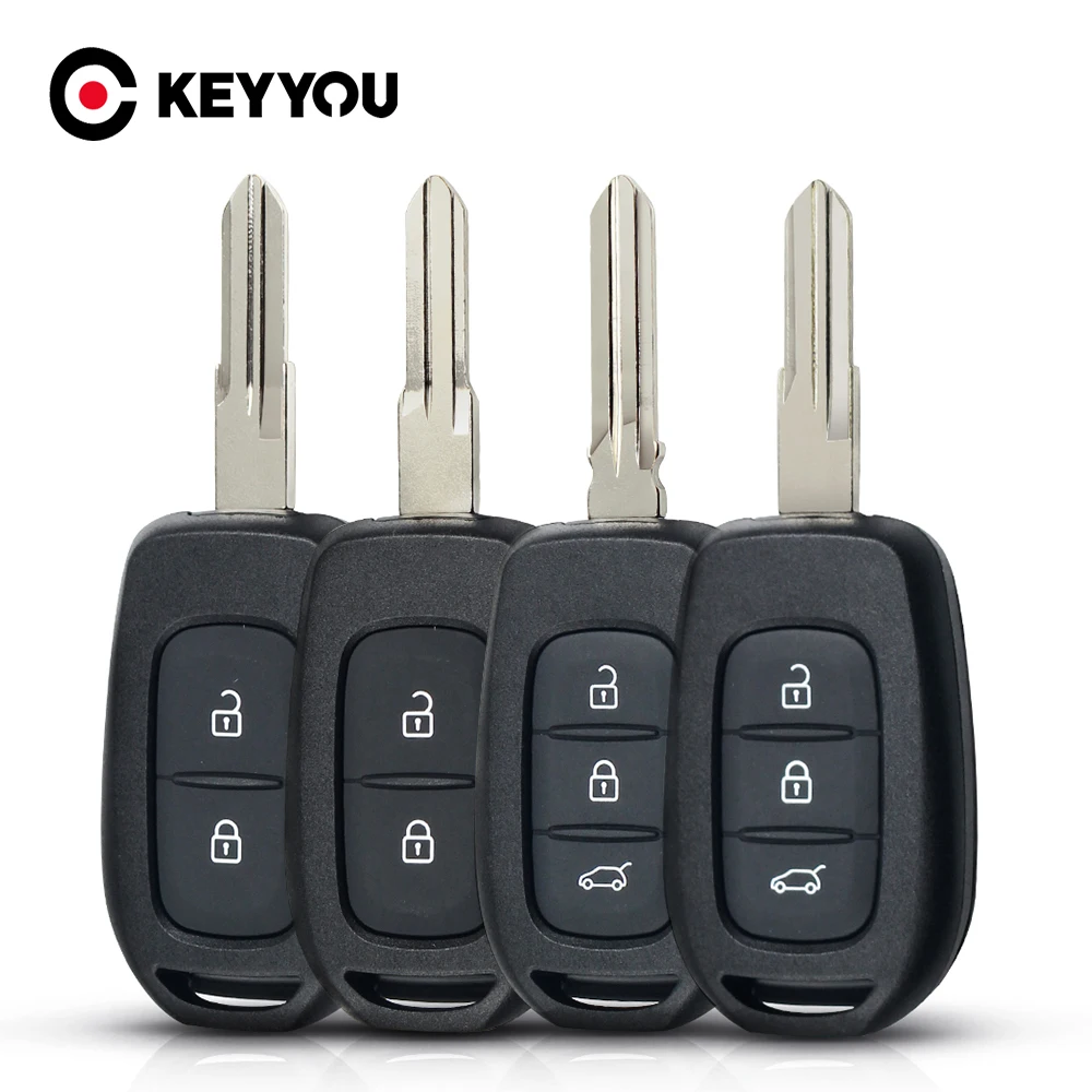 

KEYYOU чехол для автомобильного ключа с дистанционным управлением, оболочка для автомобильного ключа, оболочка для Renault Symbol Trafic, Dacia, Logan, флешка, Dokker, Duster, Clio4, Sandero, 2/3 кнопок