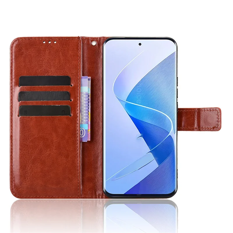 Luxurious Crazy Horse Leather PU Phone Case Skin in Ultra Design