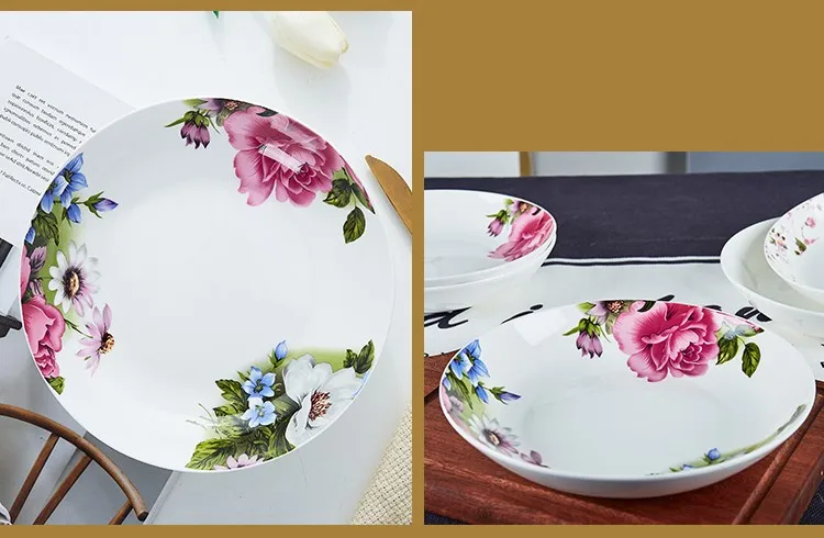 Juego de vajilla de porcelana china para cocina, Juego de platos