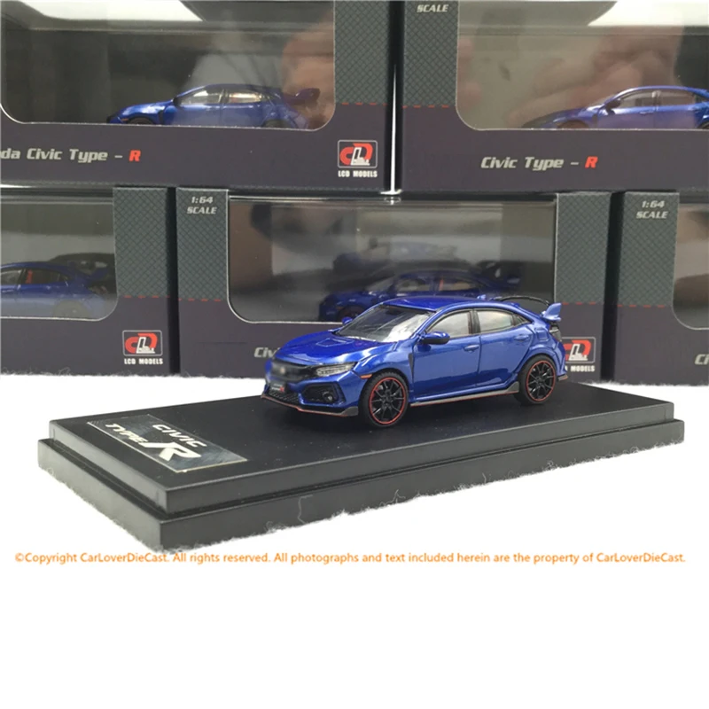 

LCD 1:64 Model Car Civic FK8 Alloy Die-Cast Vehicle Collection-Blue & Red