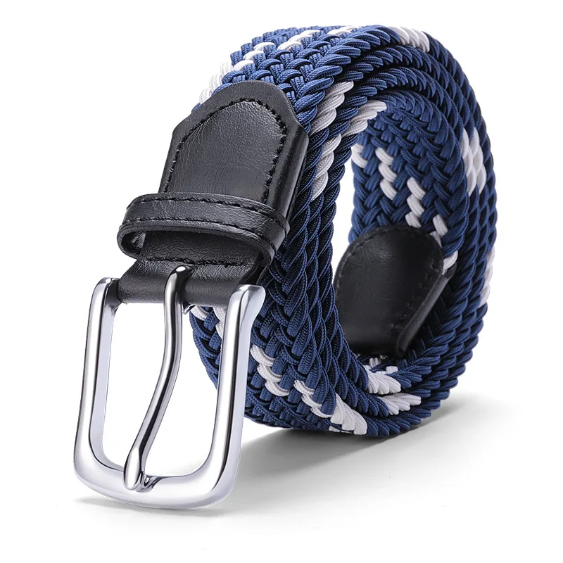 

2023 Canvas Belts for Men Fashion Metal Pin Buckle Military Tactical Strap Woven Male Elastic Belt for Pants Jeans Free Shipping