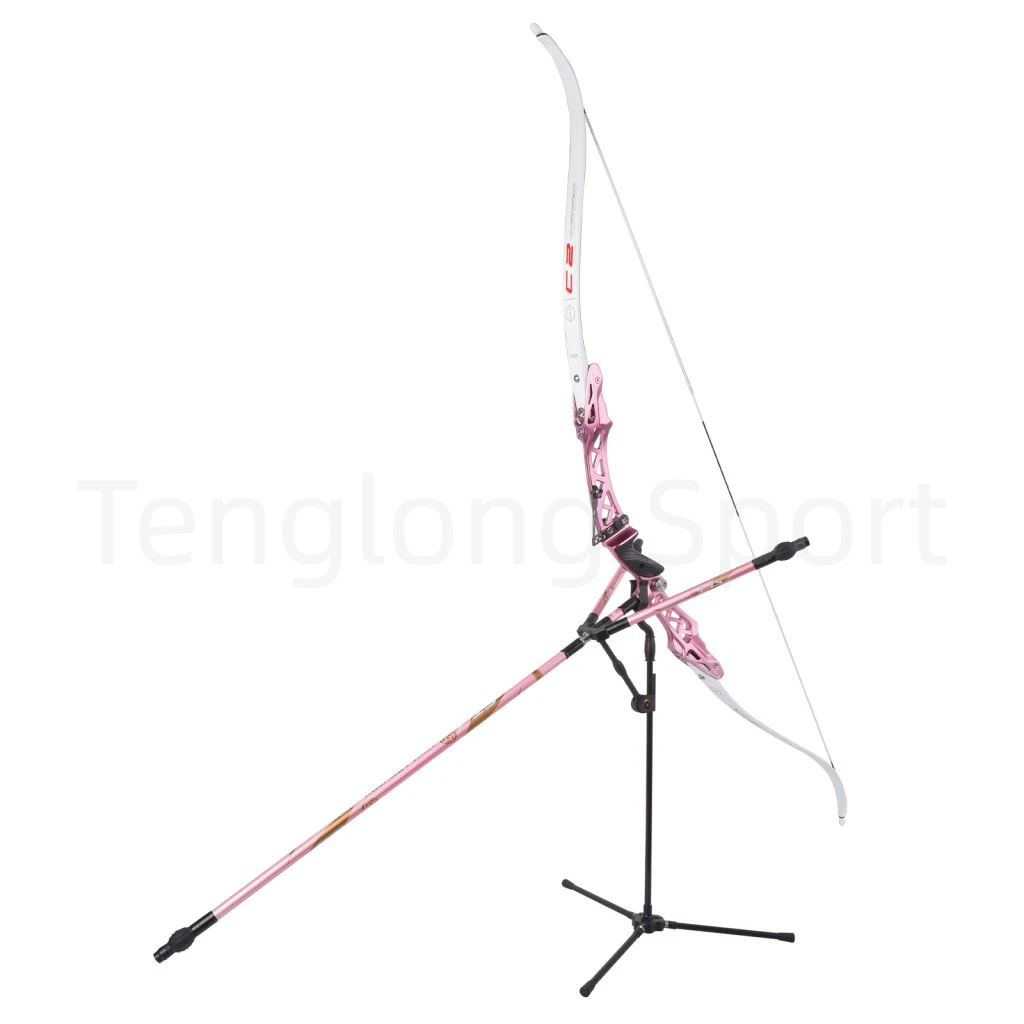 Nika Bogenschießen Recurve Bogen Stabilisator Bar Kohlenstoff Faser Stabilisator Weiß Und Rosa Farbe 1set – Detail 23