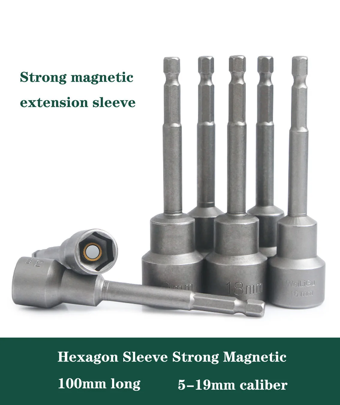 

Extended and Deepened Electric Socket Head Hexagonal Air Screwdriver Socket Wrench Screwdriver Bit Nut Strong Magnetic 100mm