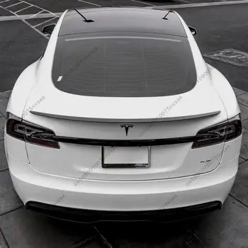Spoiler Posteriore 1:1 Design P Performance per Tesla Model S 2013-2025, Alettone Superiore per Bagagliaio Auto, Nero in ABS, Kit Carrozzeria Tuning