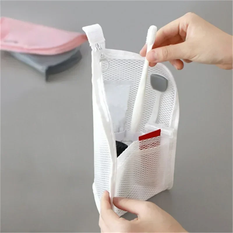 Portable Travel Cosmetic Bag Vertical Cosmetic Brush Bag Pen Holder Toothbrush Storage Bag Waterproof Washing Bag Storage Bag