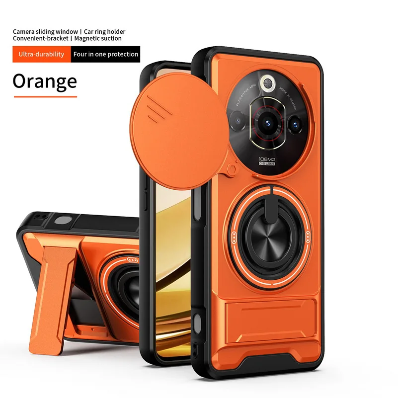 Dual-Function Ring Grip with Built-in Magnetic Car Holder Phone Case