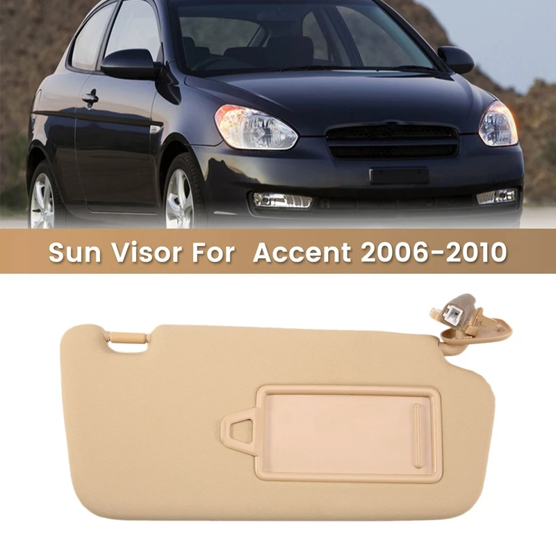 

Right Sun Visor Light Baffle Sun Shade With Makeup Mirror 852201E361 For Accent 2006-2010