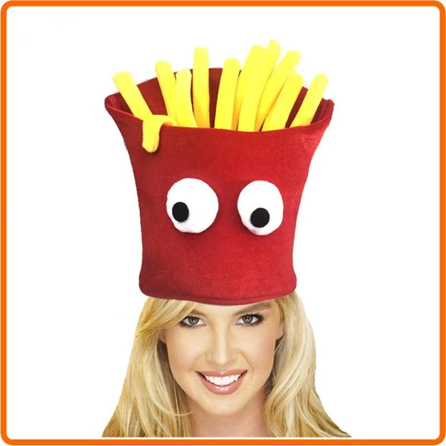 Cosplay Party Lustige Frites Hut Karneval Neuheit Lebensmittel Hut Kappe  Erwachsene Kinder Haar Zubehör Headwear Kopfschmuck