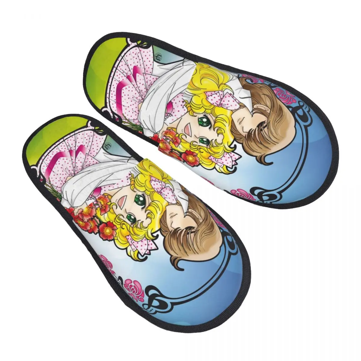 

Custom Print Women Candy And Terence House Slippers Cozy Warm Anime Manga Memory Foam Fluffy Slipper Indoor Outdoor Shoes