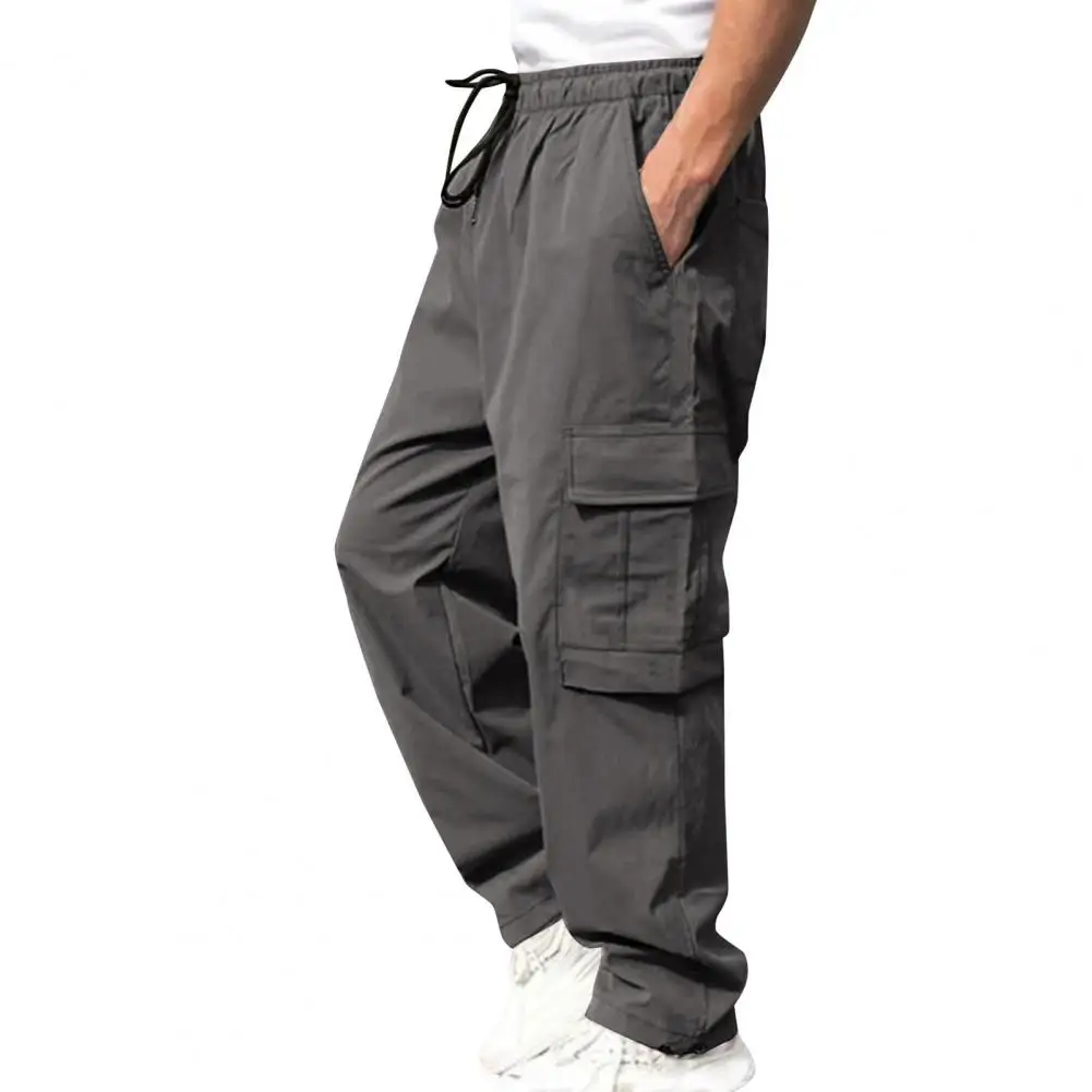 

Брюки-карго мужские повседневные, уличная одежда, штаны на завязках, с несколькими карманами, Удобная стильная повседневная одежда
