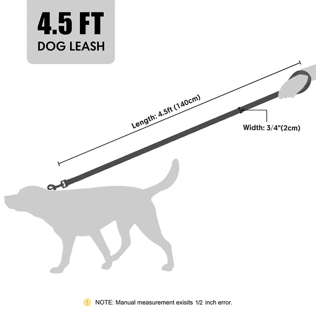 4.5ft Dog Pet Leash Rope 9 Colors PU leather Small Medium Large Dogs Nylon Padded Puppy Leashes Walking Leash Lead Ropes for Dog 6