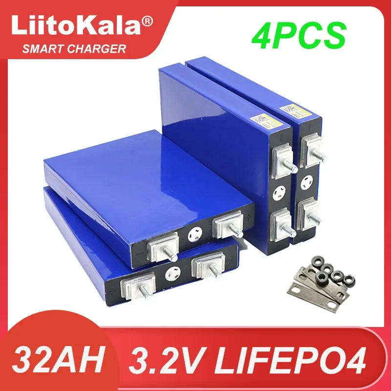 4 Pz Liitokala 3.2V 30Ah 5C Pacco Batteria Lifepo4 Litio Per Fai Da Te 12V E-Bike Scooter Sedia A Rotelle Agv Auto Golf Carrelli Batterie