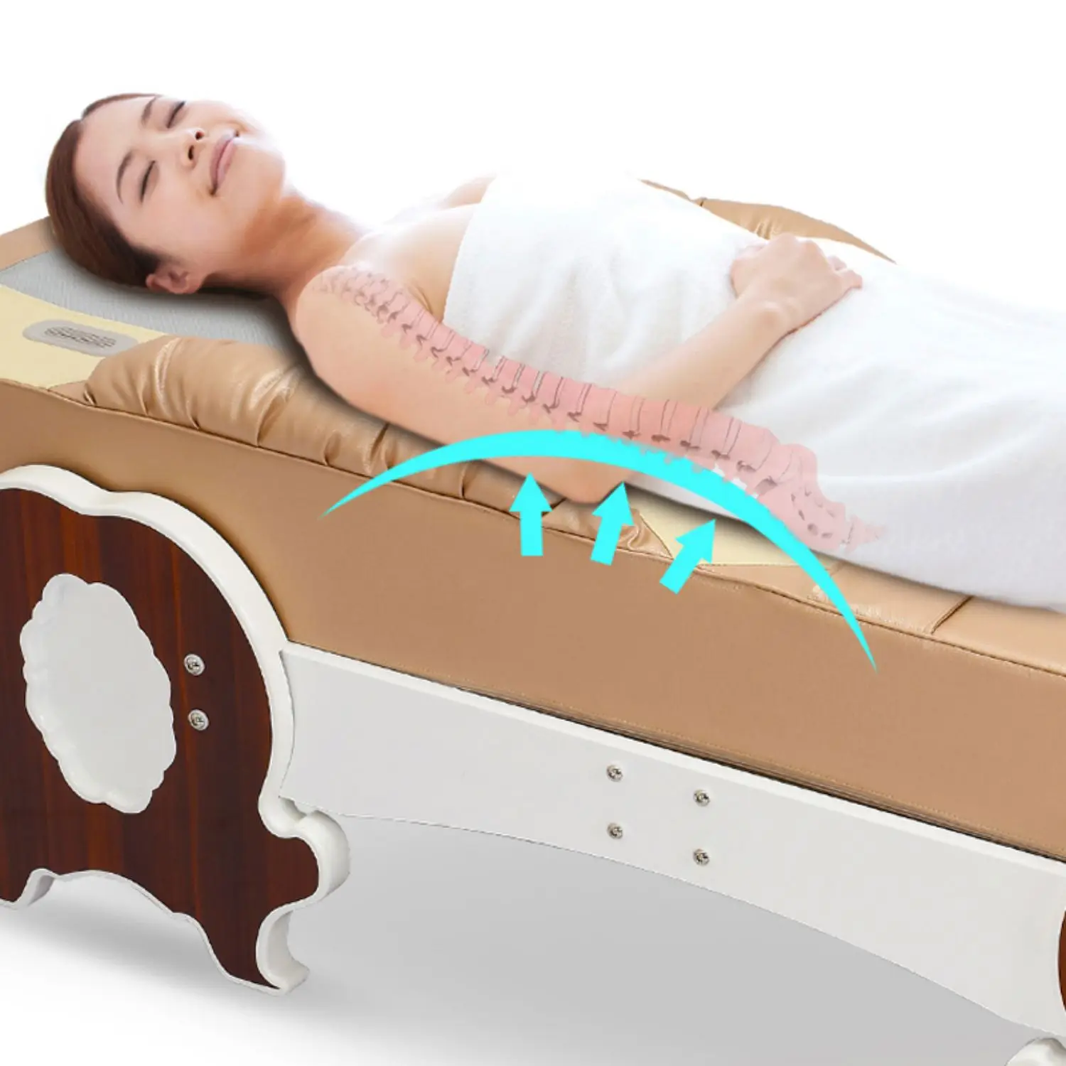 jade stone massage bed Electric massage Track Full Body Jade Thermal Heating Massage chair Bed Roller christmas New Year Gift 4