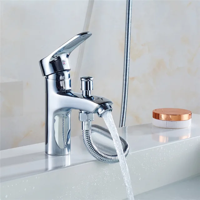 ก๊อกน้ําอาบน้ําห้องน้ําก๊อกน้ําอ่างล้างหน้าหลุมเดียวพร้อมอุปกรณ์อาบน้ําในครัวเรือนมัลติฟังก์ชั่อ่างล้างจานอ่างล้างหน้าก๊อกน้ํา 1