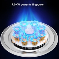 เตาแก๊สเตาเดี่ยวในครัวเรือนเดสก์ท็อปแก๊สเหลวเตาแก๊สธรรมชาติฝังสแตนเลส Fierce Fire เตา Burner เตา 4