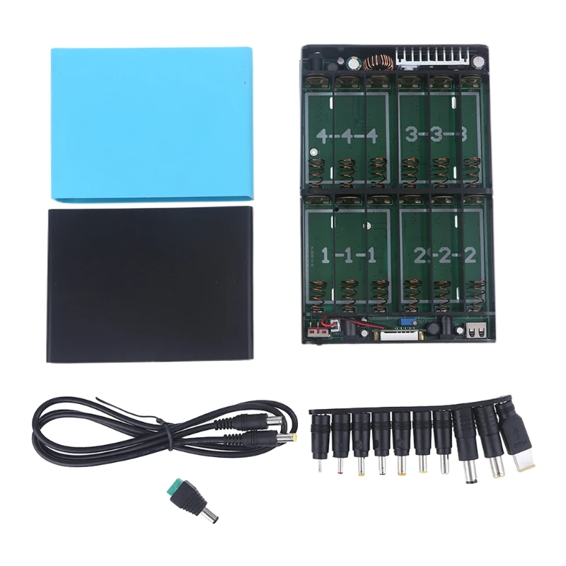 Usb dc 12v24v Saída Ajustável 12x18650 Baterias Faça Você Mesmo Caixa de Banco de Potência para Portátil Roteador do Telefone Móvel Tablet Led H8wa - Image 4