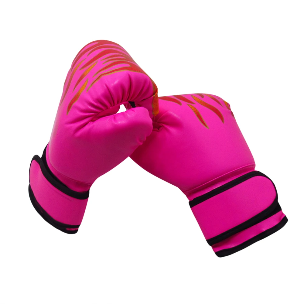2pcs Boxing Training Fighting Gloves Kid Breathable Sparring Karate Flame Gloves for Effective Working-out Accessories