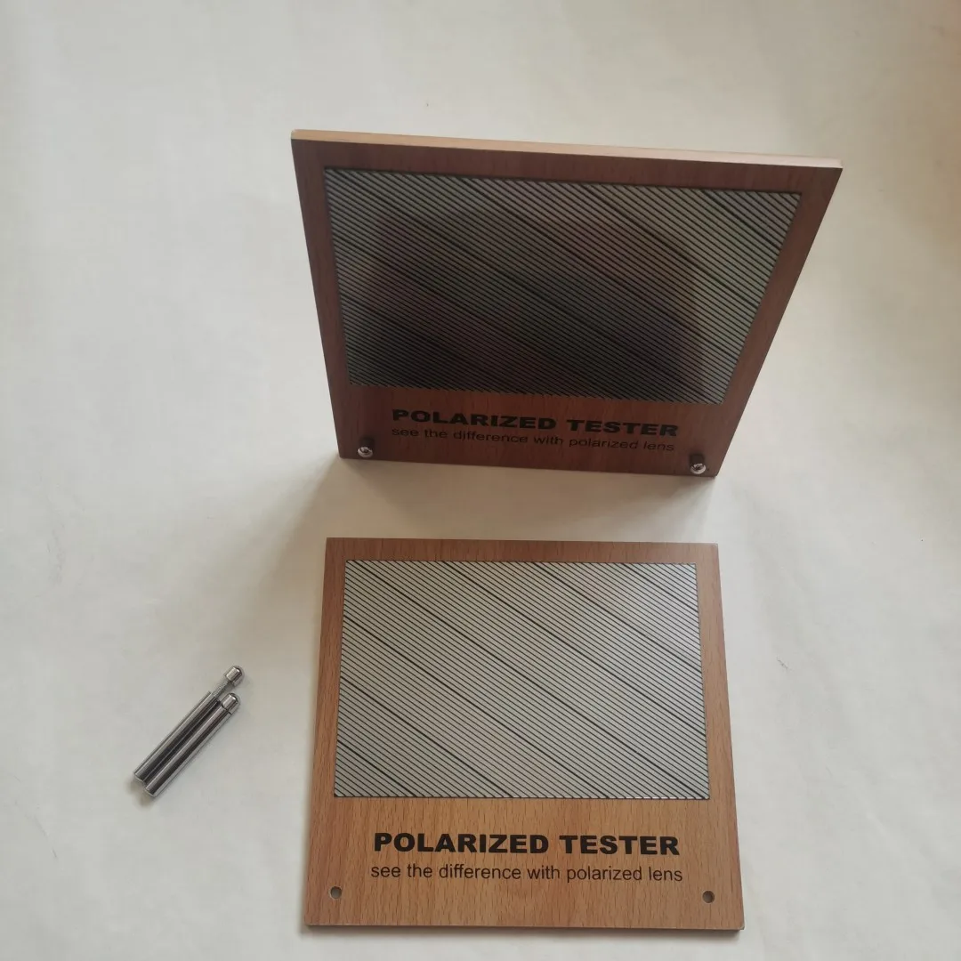 teste de lente polarizada