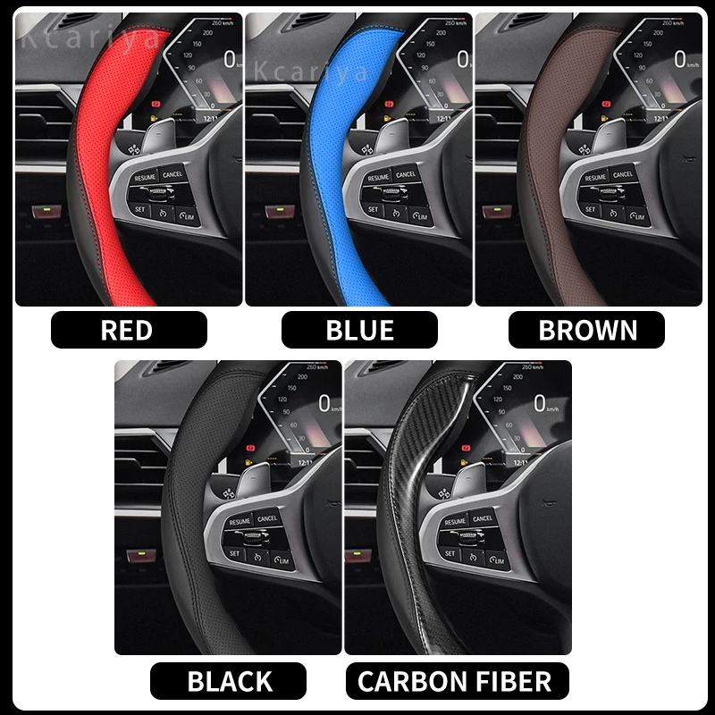 Funda Volante Cuero PU Para Opel Astra Corsa – Antideslizante, Color Gris, Fácil Instalación