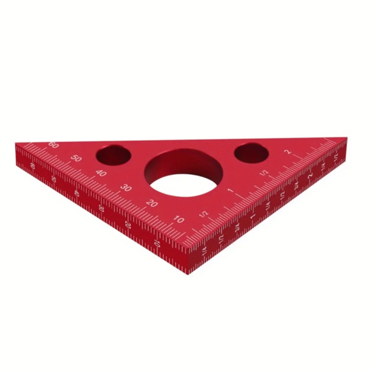 알루미늄 합금 삼각형 눈금자, 45도 각도 영국 및 미터법 눈금자 직각 삼각형 정밀 목공 사각형