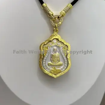 2024 좋은 부적 태국 사원 유명한 와트 타코 LP ROY 부처님 카드 펜던트, 돈 모금 축복 안전 탈리스만