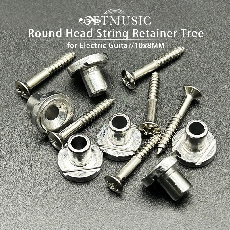 

10Pcs Metal Round Head String Retainer Tree 10x8MM String Retainer for Electric Guitar