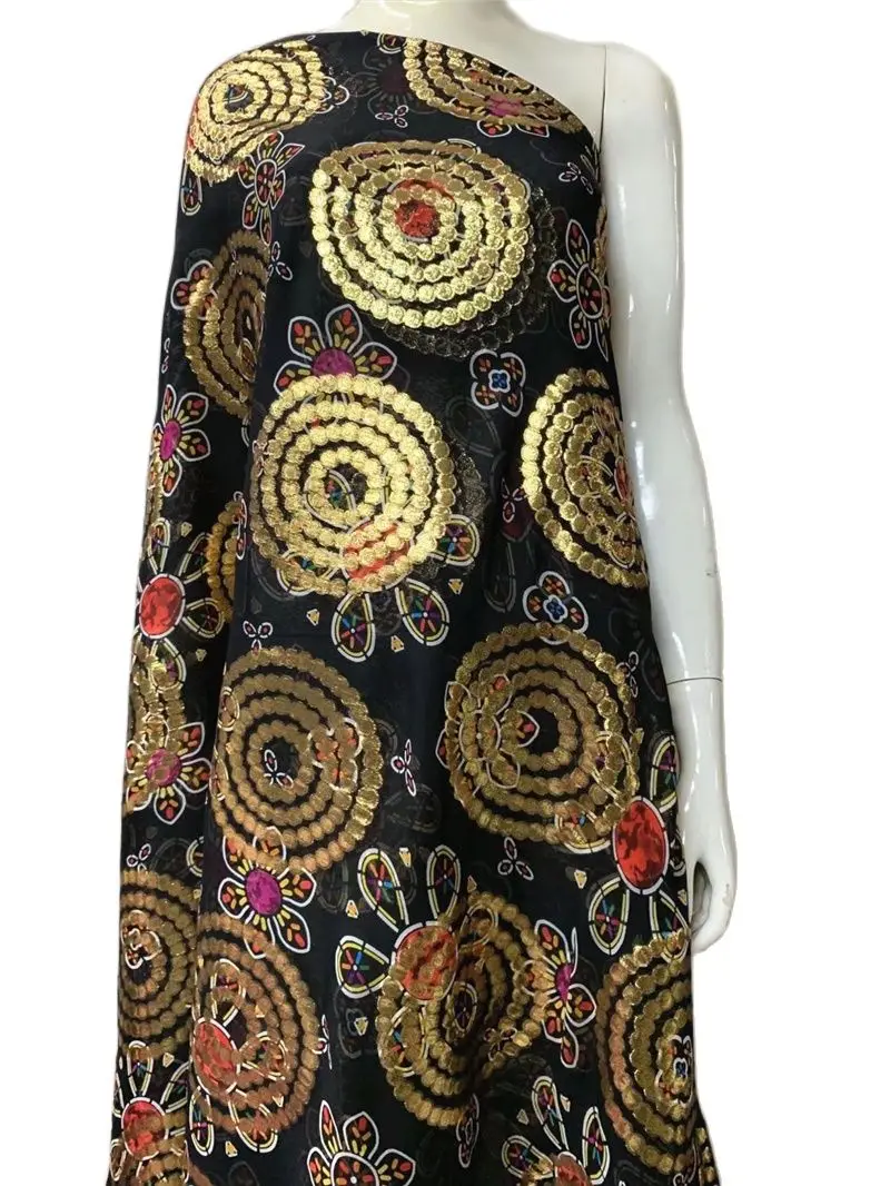 

Soft and Thin African Nigerian Silk Fabrics for Dress, Real Silk, High Quality, Golden Silk