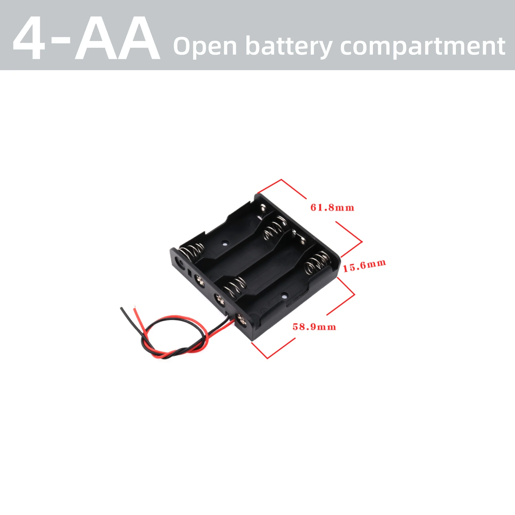Dual AA/AAA Battery Holder with Switch and Cable - Multi-Slot Storage Case